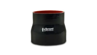 Vibrant Performance Reducer Coupler; 4 in. Inlet ID; 4.25 in. Outlet ID; 4.5 in. Length; 17 PSI Maximum Operating Pressure; 0.2 in. Wall Thickness; Black;
