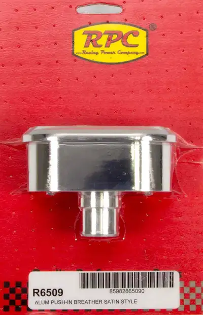 Racing Power Company Alum Finned V/C Breather Polished/Satin