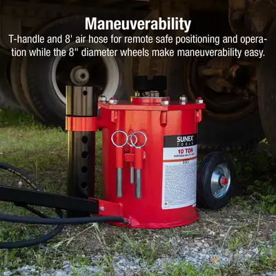 Sunex 10 Ton Portable Air Lift Jack Box1