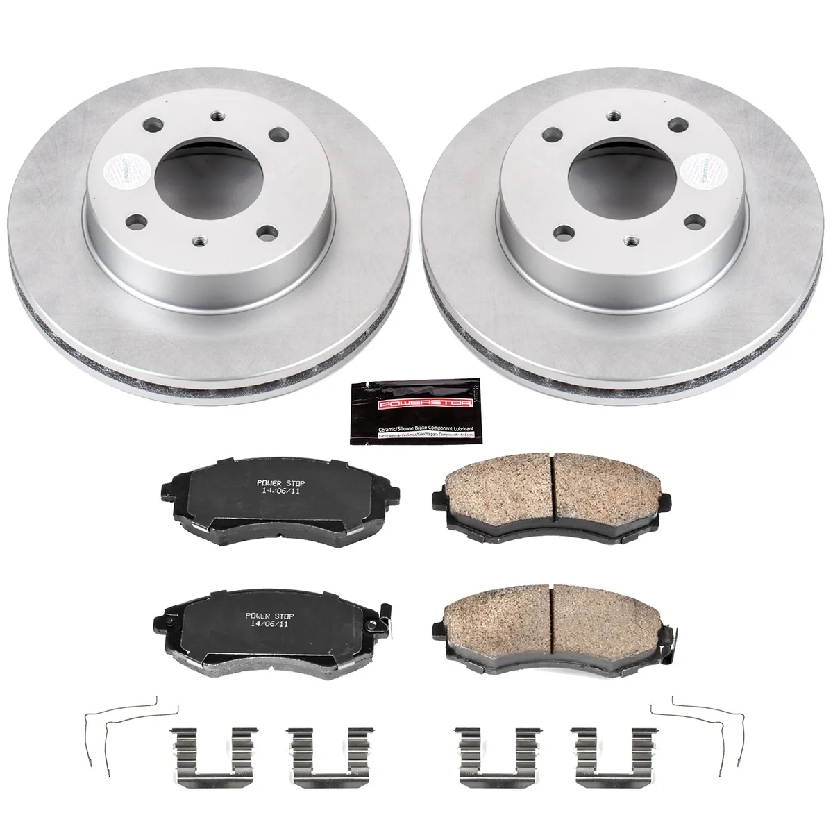 Z17 Geomet Coated Rotor Kit: Genuine Geomet Fully Coated Rotors; Ceramic Pads W/Hardware product image