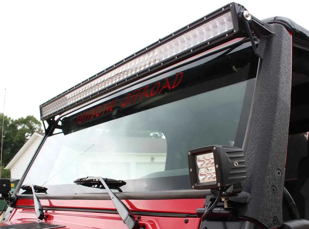 Black textured powder coat, 11-Gauge steel, Designed to mount a 52in. overall width light bar. product image