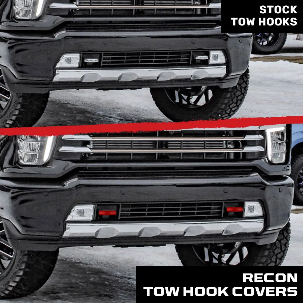 Chevy 20-25 Silverado 1500 Tow Hook Covers 2-Piece Set of Silicone Covers Standard & LED Options - Multiple Colors product image