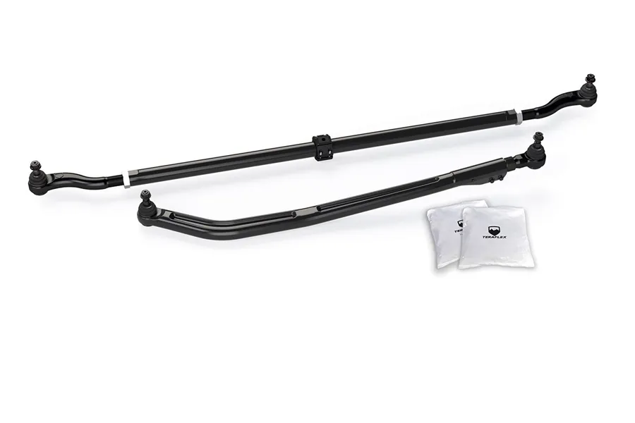 TeraFlex 18c Jeep Wrangler JL 20c Gladiator JT HD Forged Tie/Drag Link Kit (0–6in Lift)