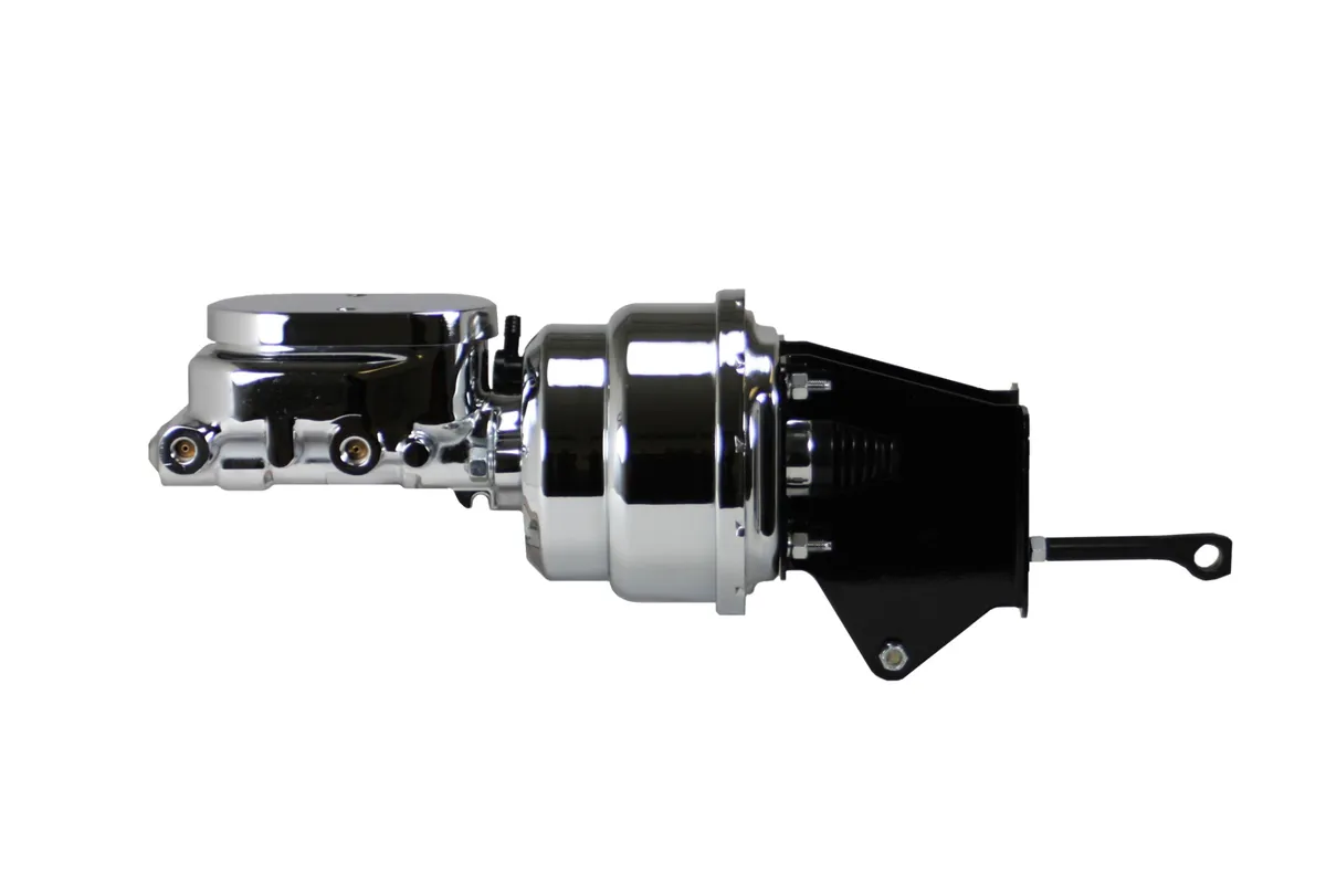 LEED Brakes 7 inch dual power booster, 1 inch bore master disc/drum (Chrome) product image