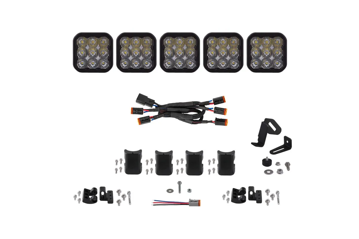 Diode Dynamics Diode Dynamics - SS5 Pro Universal CrossLink 5-Pod Lightbar White Driving