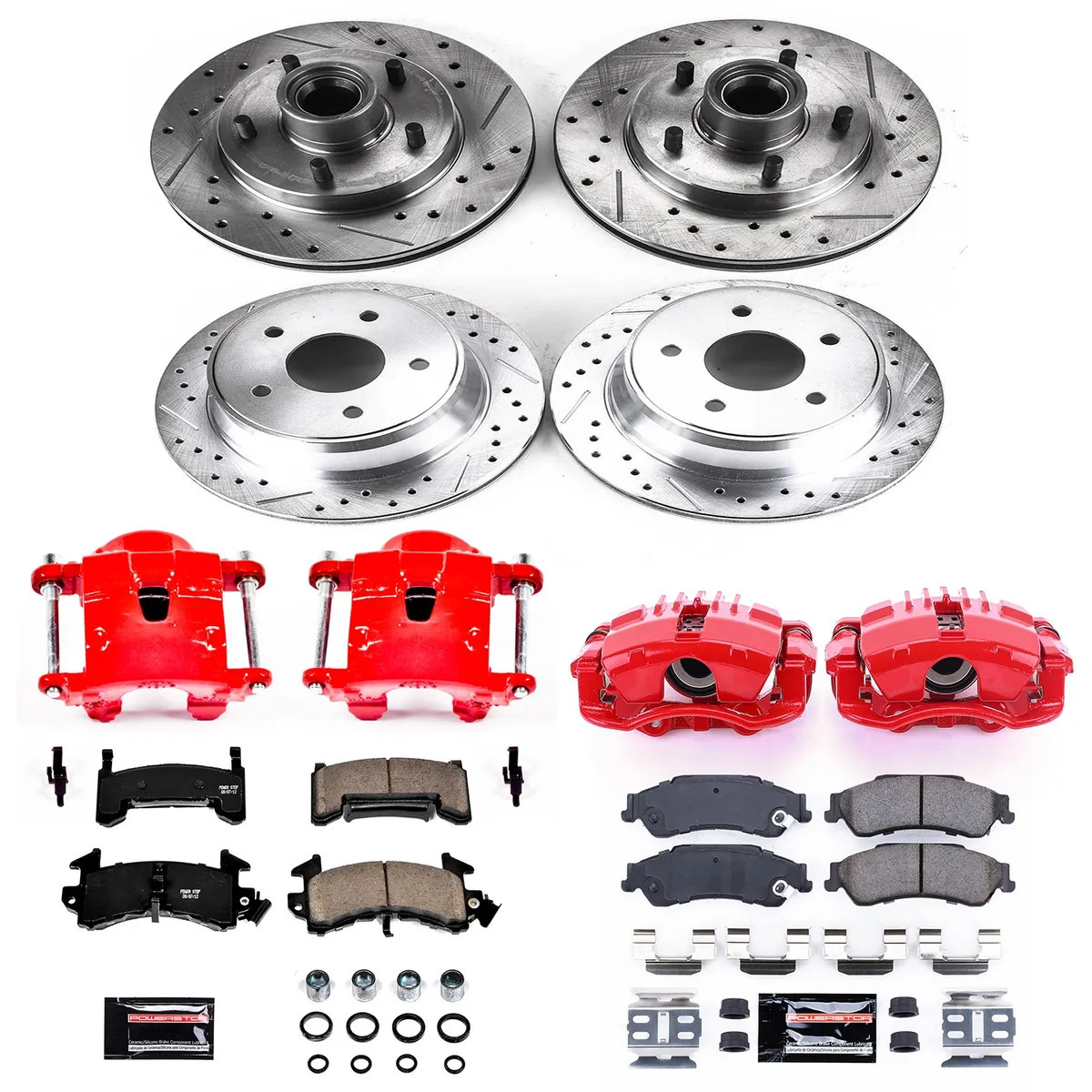 Z23 Evolution Sport Upgrade Kit: Drilled/Slotted Rotors; Carbon-Fiber Ceramic Pads; Powder Coated Calipers product image