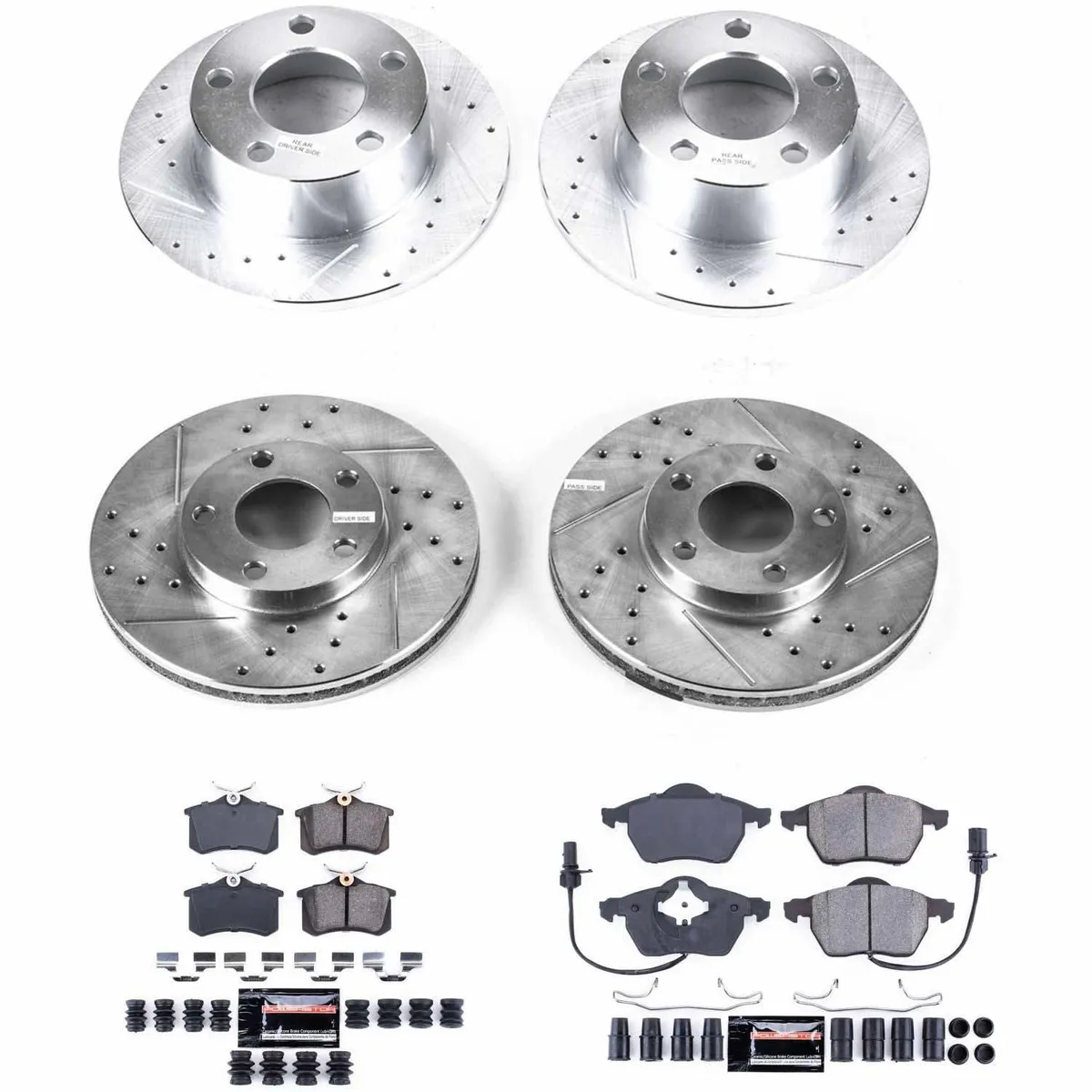 Z23 Evolution Sport Upgrade Kit: Drilled/Slotted Rotors; Carbon-Fiber Ceramic Pads W/Hardware product image