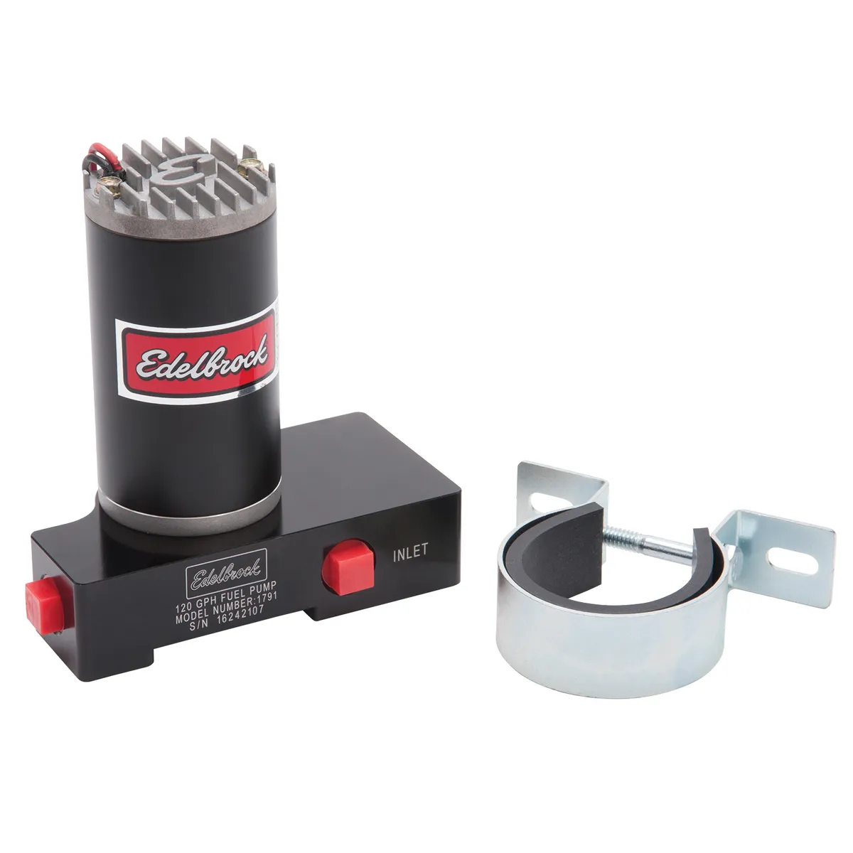 Edelbrock 1791 Quiet-Floââ€žÂ¢ In-Line Black Electric Fuel Pump - 120 GPH product image