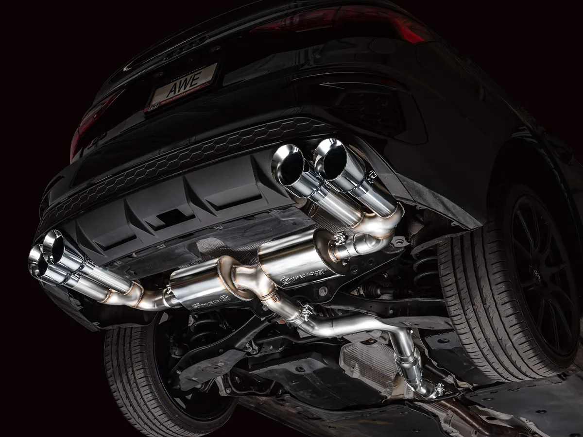 AWE Track Edition Exhaust for Audi 8Y S3 - Chrome Silver Tips product image