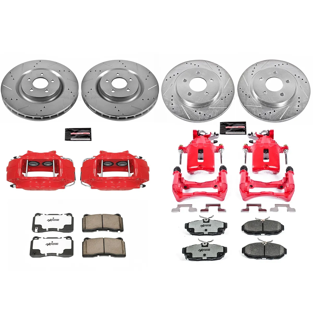 Z26 Street Warrior Upgrade Kit: Drilled/Slotted Rotors; Carbon-Fiber Ceramic Pads; Powder Coated Calipers product image