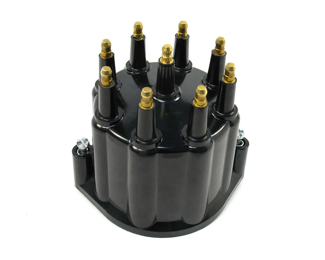 Pertronix Replacement Distributor Cap for 8 Cylinder Automotive Billet Distributors - Black / Male (Service Part Only)