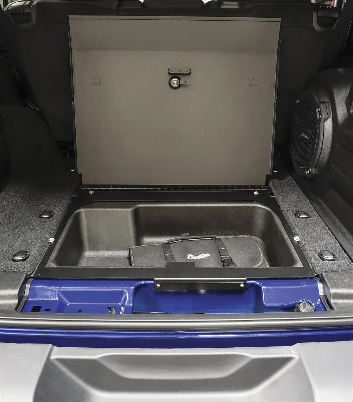 2019–2026 Jeep Wrangler JL 4door Cubby Cover w/ 3digit Combination Lock product image