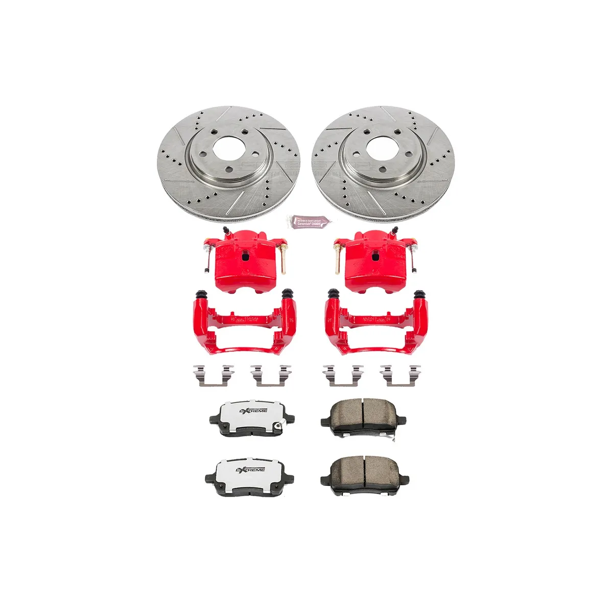 Z26 Street Warrior Upgrade Kit: Drilled/Slotted Rotors; Carbon-Fiber Ceramic Pads; Powder Coated Calipers product image