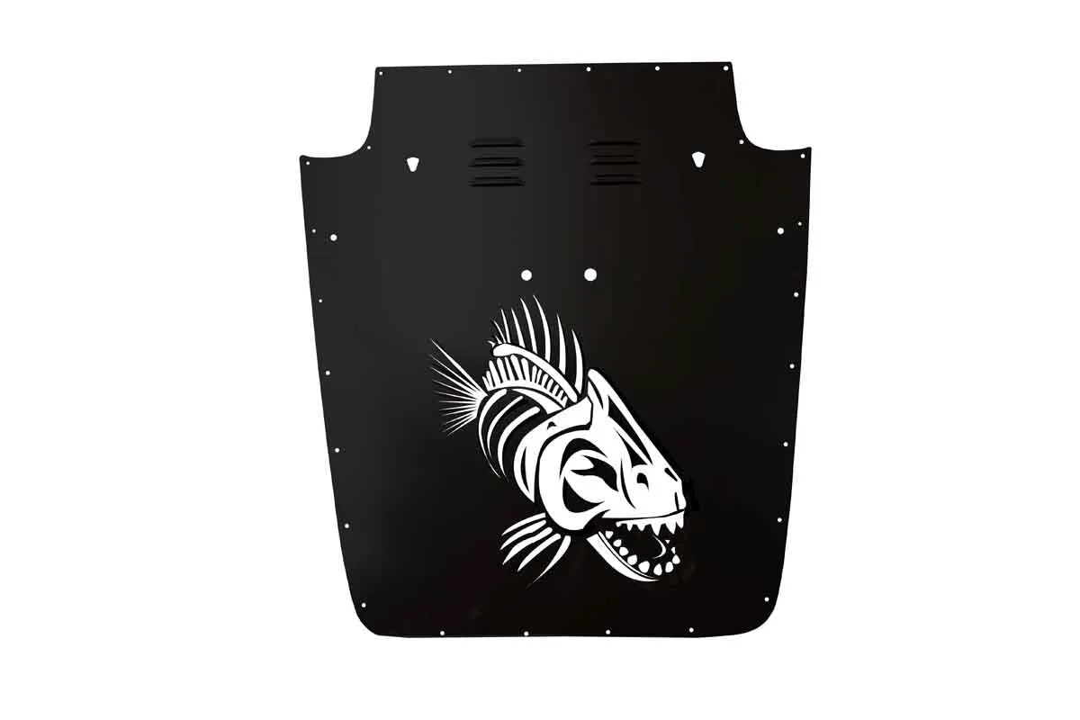 199702 Wrangler Fishbone TJ Hood Louver (9702) Black Black Powder Coat product image