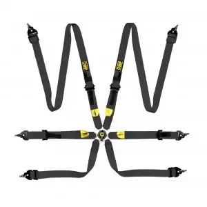 OMP Racing INC First 2 Harness Black Clip In 6 Point