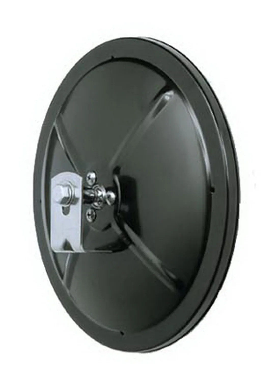 CIPA Convex Mirror Full Size; Round; 5 in.; Incl. L Bracket; Black; Left Or Right;