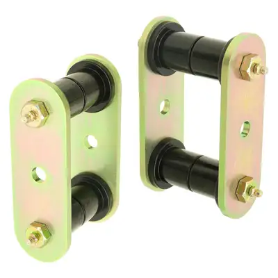 aFe Power HD Leaf Spring Shackles 87-95 Wrangler YJ Rear Includes Urethane Bushings HD Greasable Bolts Pair RockJock 4x4