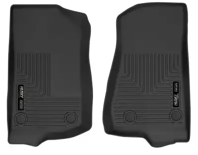 Husky Liners 18c Wrangler 2 Door/18 Wrangler 4 Door Black Front Row Front Floor Liners