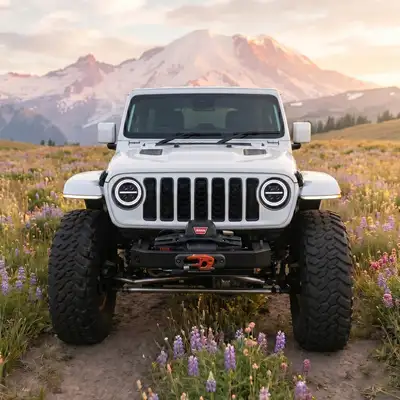 LED Factory Mart Onyx Series RGB LED Headlights for Jeep Wrangler JL & Gladiator JT – 8-Core Projector with App Control