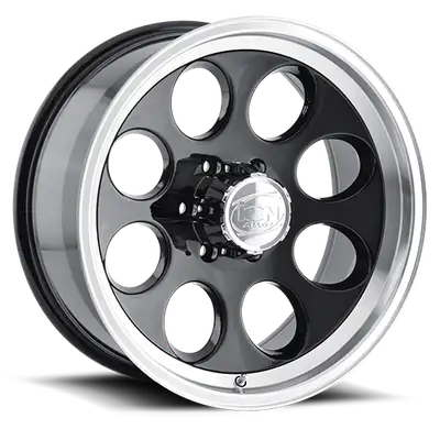 Ion Alloy Cast Aluminum Wheels 171 BK 16x10 Machined Lip Black 6 On 139.7 Bolt Pattern -38 Offset ION Wheels