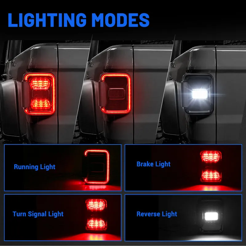 "jt Aurora Bundle - 9"" LED RGB Halo Headlights, RGB Fogs, Tail Lights For Jeep Gladiator Jt" product image