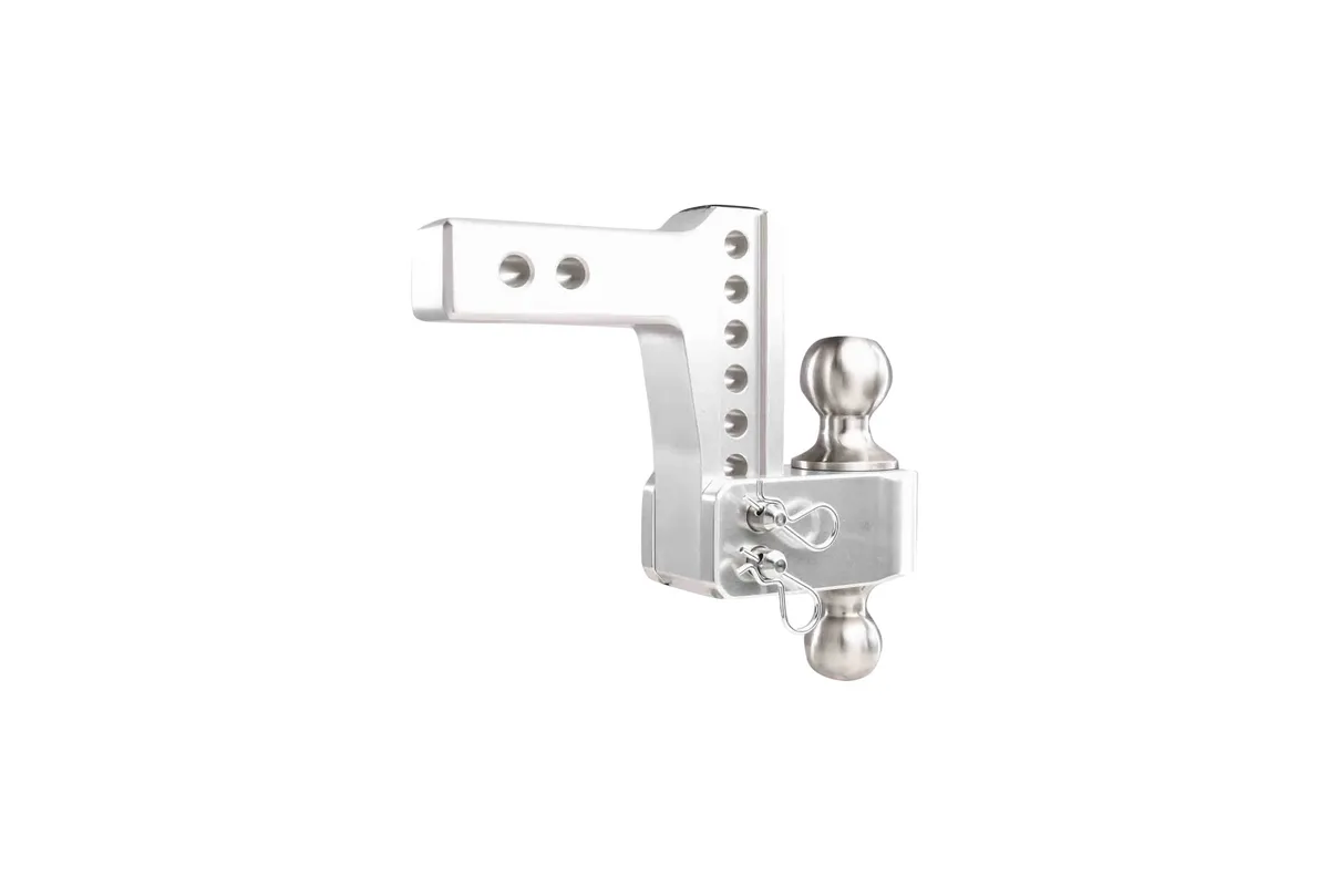 2.0" Aluminum Medium Duty 4" Drop/Rise Hitch w/ Stainless Steel Dual Ball product image