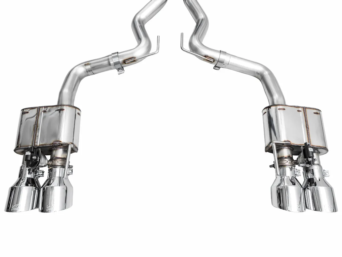AWE SwitchPath™ Exhaust for S650 Ford Mustang Dark Horse - Quad Diamond Black Tips product image