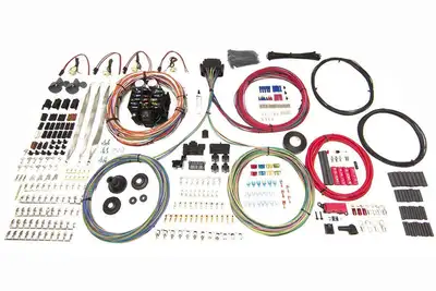 Painless Wiring 23 Circuit Pro Series Harness; w/GM Keyed Column; Pre-Terminated Ignition Switch Wiring/Connectors; Bulkhead Firewall Pass-Through; Incl. Hardware/Fasteners;