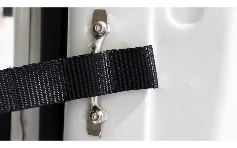 Jeep CJ/YJ Door Strap Kit For 76-95 Jeep CJ/YJ Polished Stainless Steel Kentrol product image