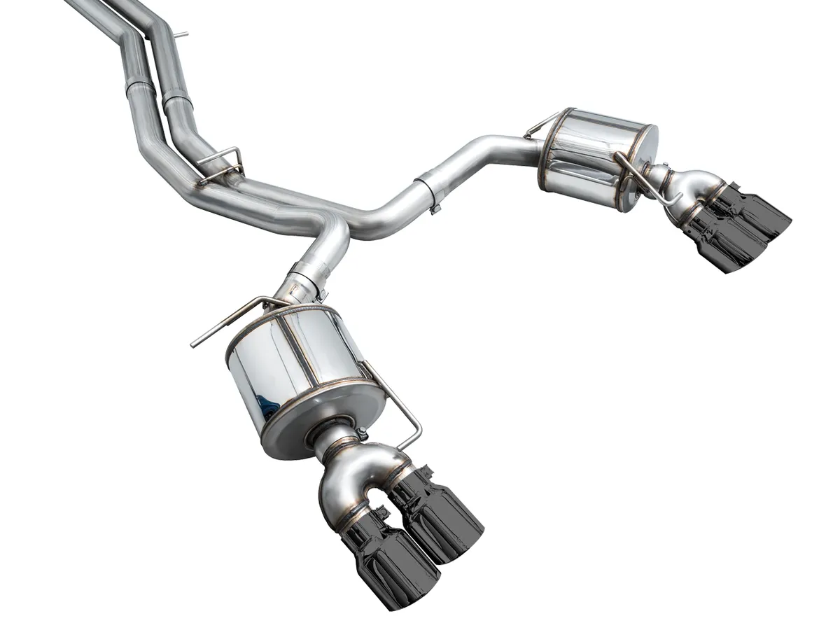 AWE Track Edition Exhaust for Audi C8 S6/S7 - Diamond Black Tips product image