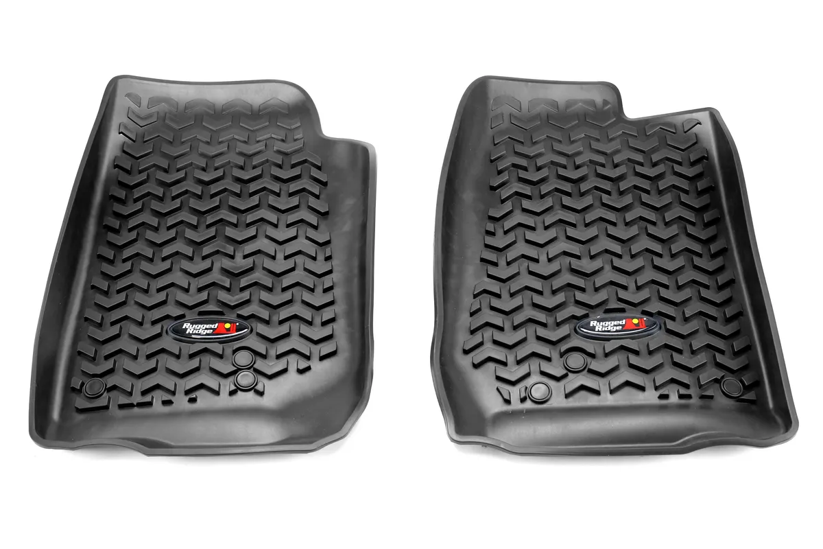 Rugged Ridge 0716 Wrangler JK All Terrain Floor Linerfront Pairblack