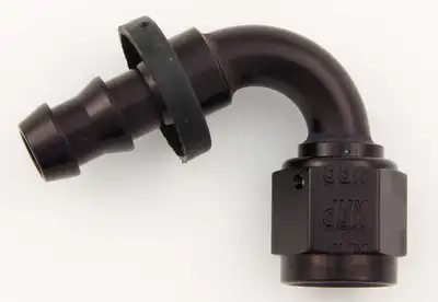 XRP #6 120 Deg Push-On Hose End Black