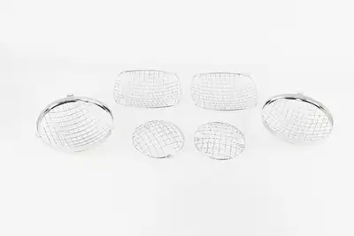 Kentrol Jeep CJ Wire Mesh Guard Set 6 Pieces 76-86 CJ Polished Silver Kentrol