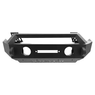 Raptor Series Magnum Front Stubby Winch Ready Bumpers Black Textured Alloy Steel