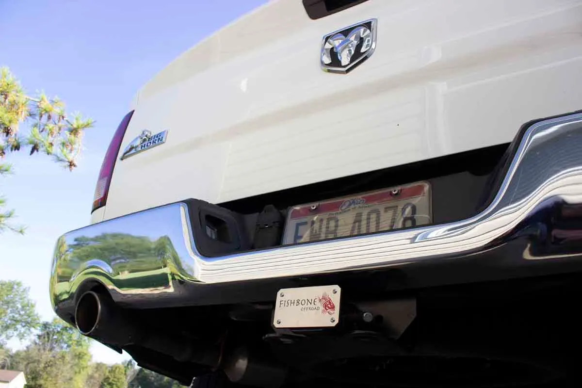 Hitch Cover For 2 Inch Hitch Black Powdercoated Steel Fishbone Offroad product image