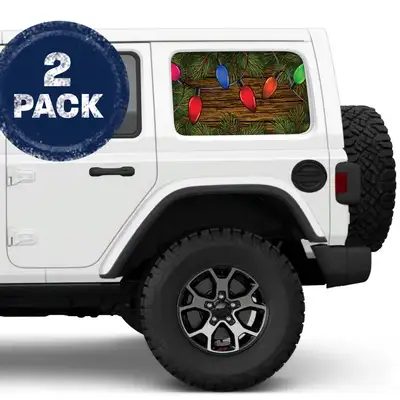 Under The Sun Inserts Holiday Lights Side Windows Printed Vinyl Decal