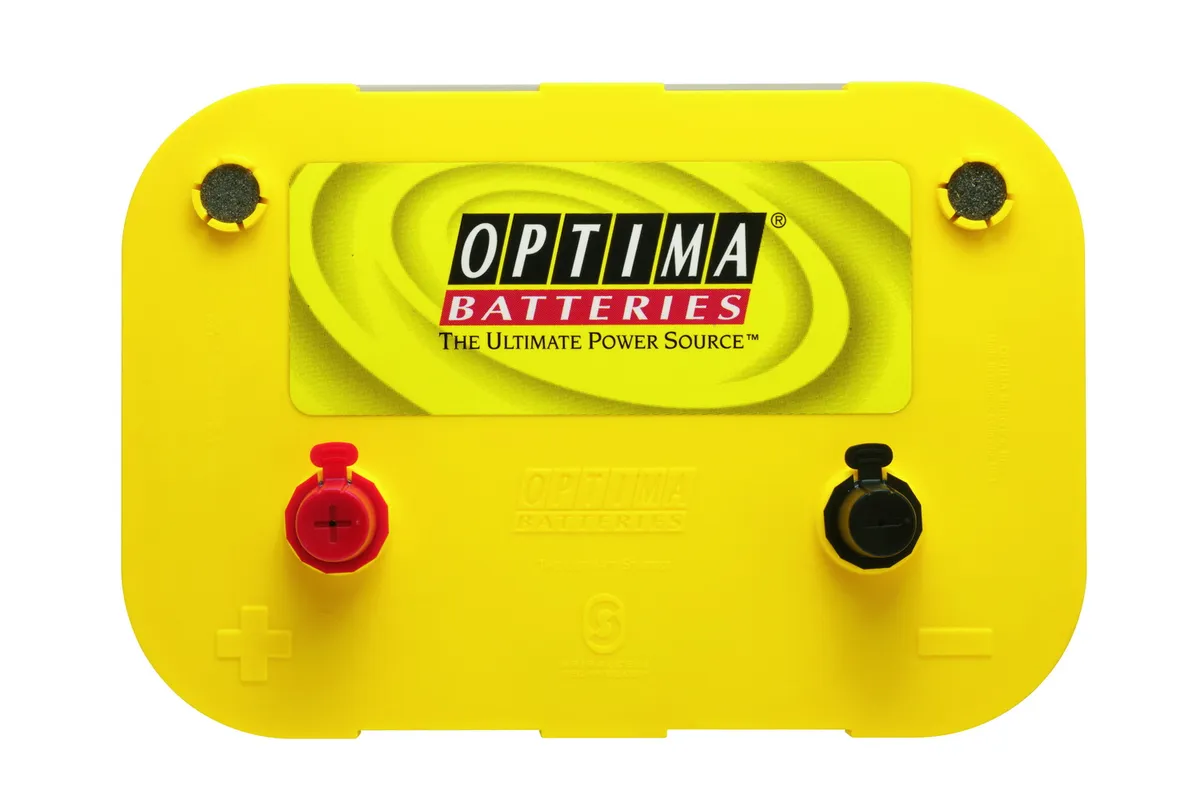 YellowTop® Deep Cycle Battery; UNBOXED; Group D34; Cold Crank Amps 750; Crank Amps 870; Reserve Capacity 120; Ampere Hour 55; Top Terminal; L-10 in.; W-6 7/8 in.; H-7 13/16 in.; product image