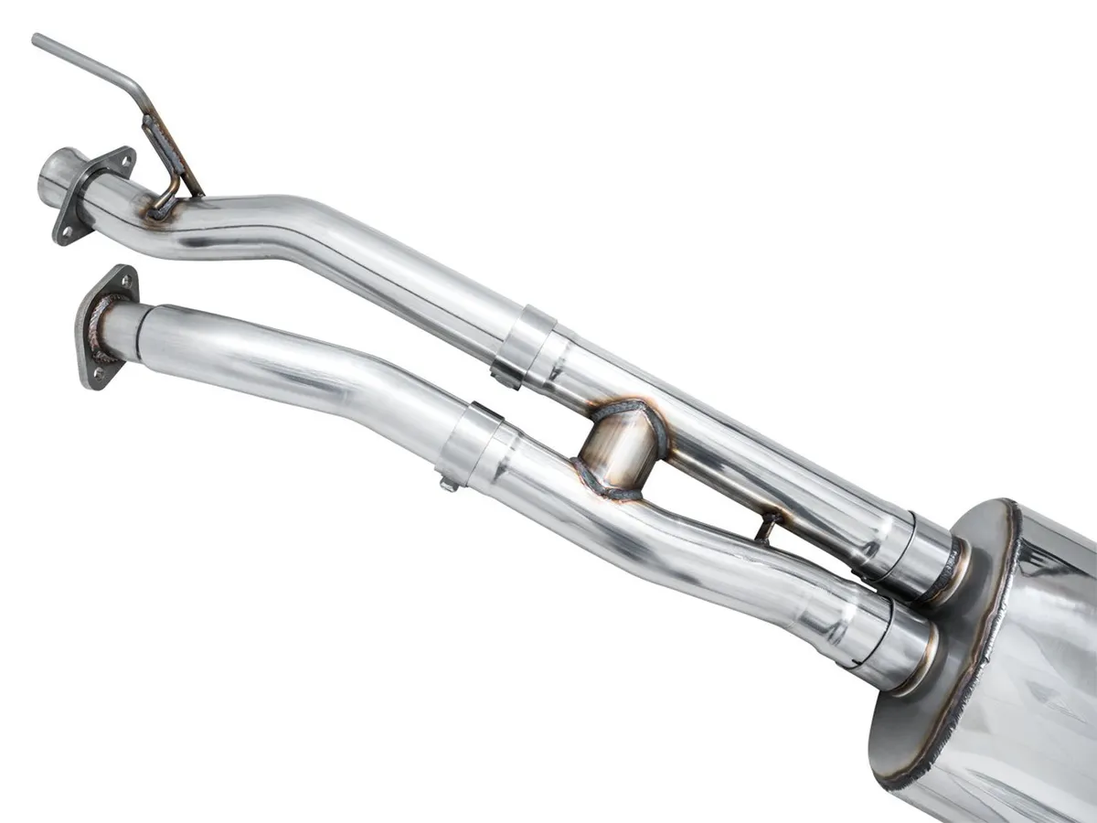 AWE 0FG Exhaust with BashGuard for 3rd Gen Tacoma - Dual Diamond Black Tips product image