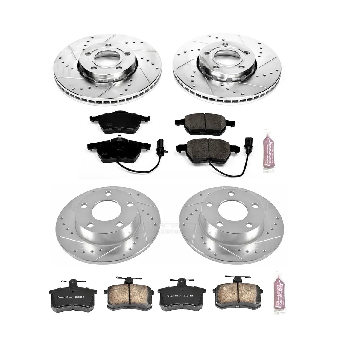 Z23 Evolution Sport Upgrade Kit: Drilled/Slotted Rotors; Carbon-Fiber Ceramic Pads W/Hardware product image