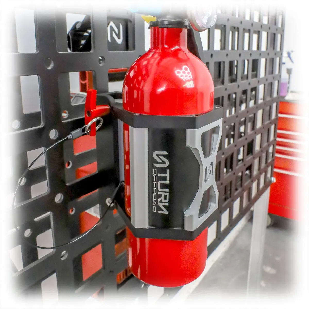 Quick Release Fire Extinguisher Mount | Universal Mount + L-Track Mounting Kit product image