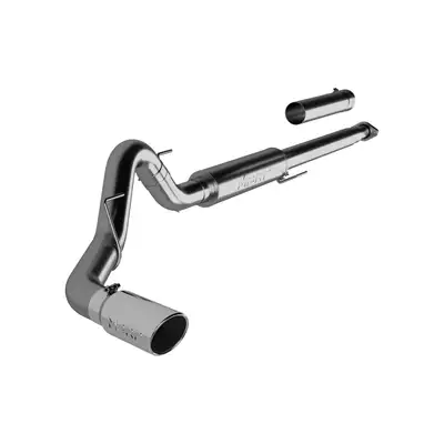 MBRP Exhaust Armor Plus Cat Back Exhaust System; 4 in.; Incl. Front Pipe/Ext. Pipe/Muffler/Over Axle Pipe/Tailpipe/Hardware/5 in. OD Tip; Single Side Exit; T409 Stainless Steel;
