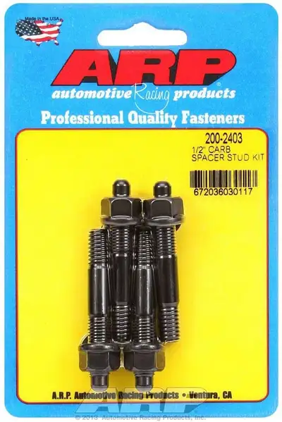 ARP Auto Racing 1/2in Carburetor Spacer Stud Kit 2.225in Oal