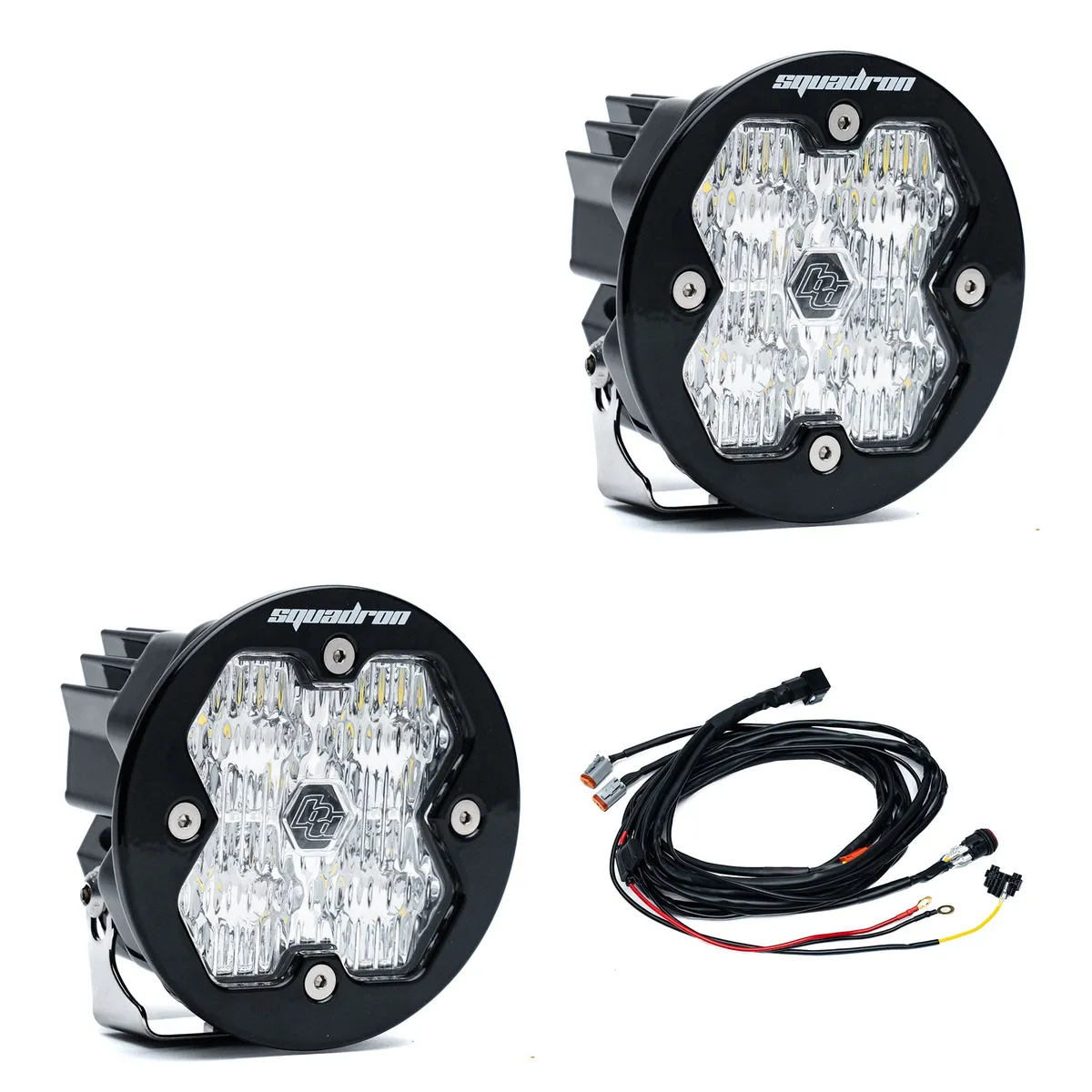 Squadron-R 2.0 Sport Black LED Auxiliary Light Pod Pair Universal Baja Amber Driving/Combo Baja Designs product image