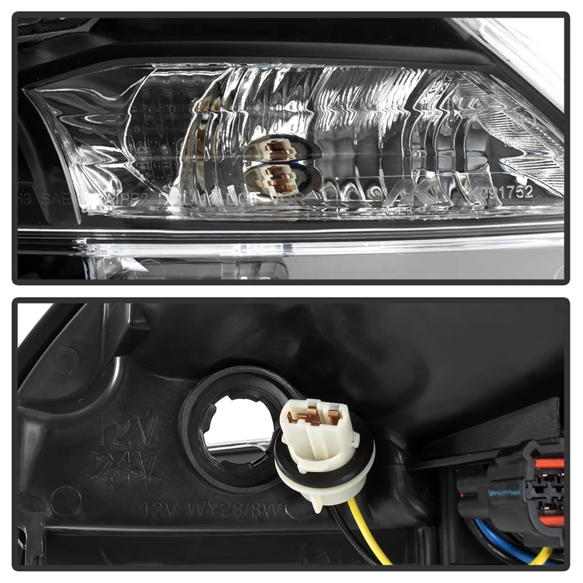 1315 Sentra Halogen Models Only DRL LED Light Bar Projector Headlights Black product image