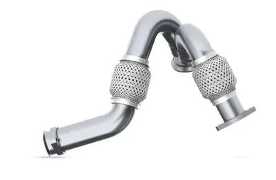 MBRP Exhaust Turbo Exhaust Up-Pipe Dual For 03-07 Ford 6.0L Powerstroke Aluminized Steel Carb EO Num. D-763-3 For 03-07 Ford 6.0L Powerstroke MBRP