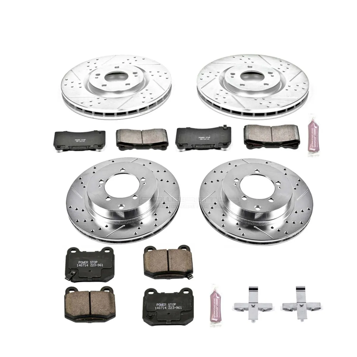 Z23 Evolution Sport Upgrade Kit: Drilled/Slotted Rotors; Carbon-Fiber Ceramic Pads W/Hardware product image