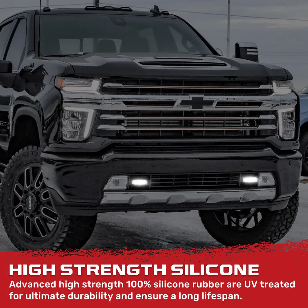 Chevy 20-25 Silverado 2500/3500 Tow Hook Covers 2-Piece Set of Silicone Covers Standard & LED Options - Multiple Colors product image