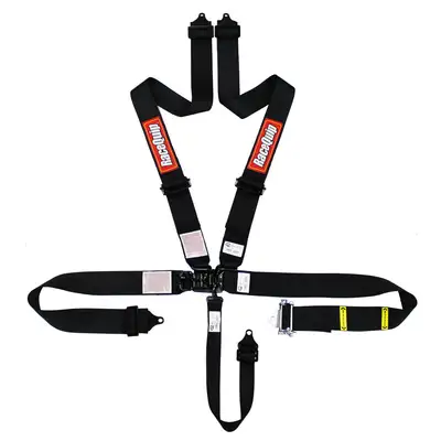 Racequip l & l 5pt Ratchet Harness Black