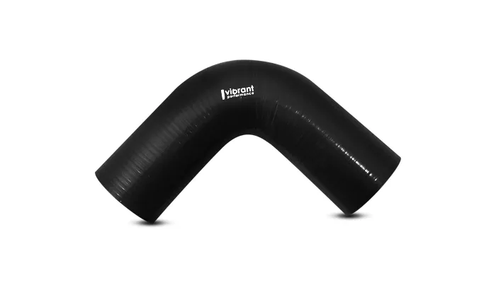 90 Degree Hose Coupler; 4.5 in. ID; 3.5 in. Leg Length From Tangent; 4.5 in. Centerline Radius; 15 PSI Maximum Operating Pressure; 0.2 in. Wall Thickness; Black; product image