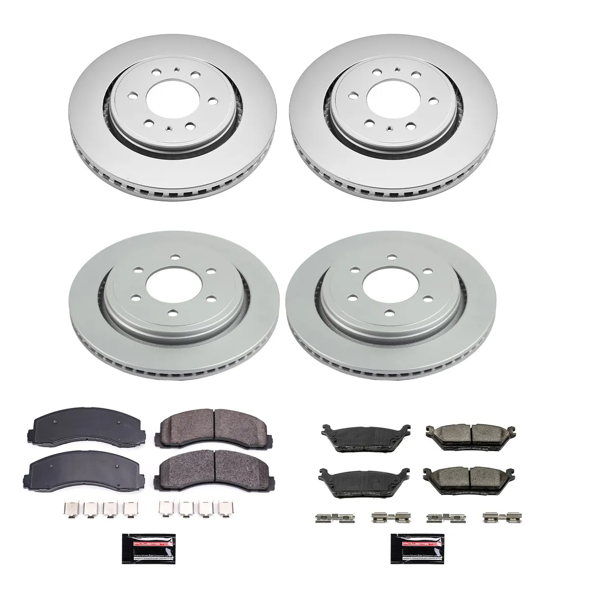Z17 Geomet Coated Rotor Kit: Genuine Geomet Fully Coated Rotors; Ceramic Pads W/Hardware product image